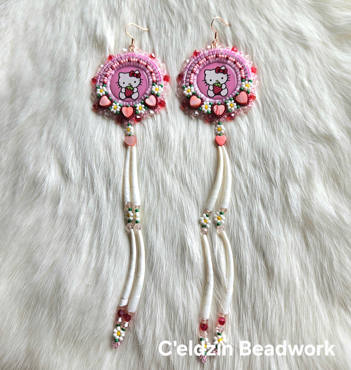 Strawberry Hello Kitty Earrings