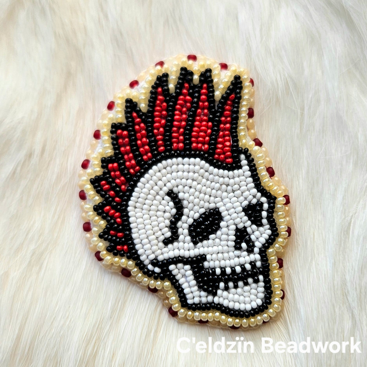 Mohawk Skull Pin