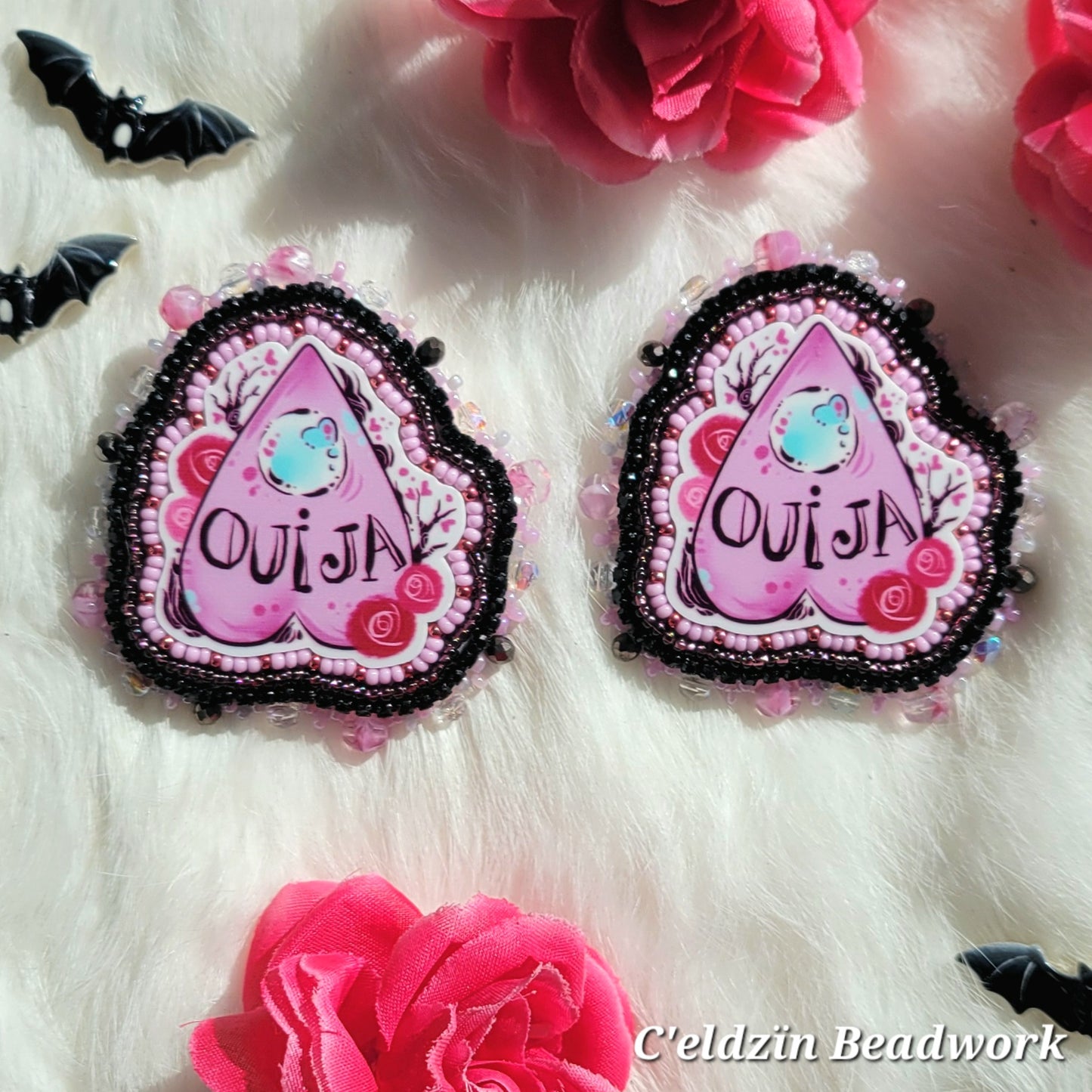 Pink Planchette Earrings