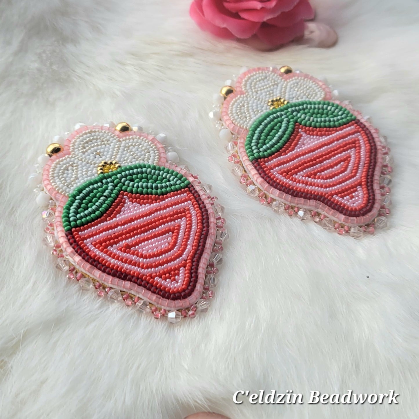 Formline Strawberry Earrings