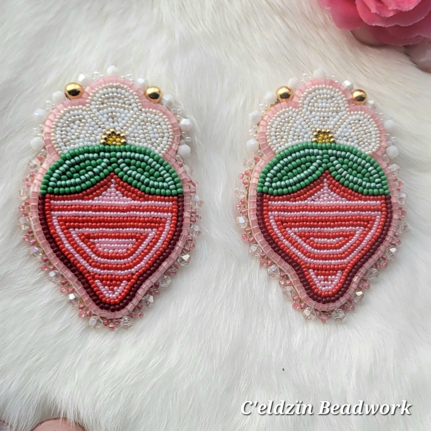 Formline Strawberry Earrings