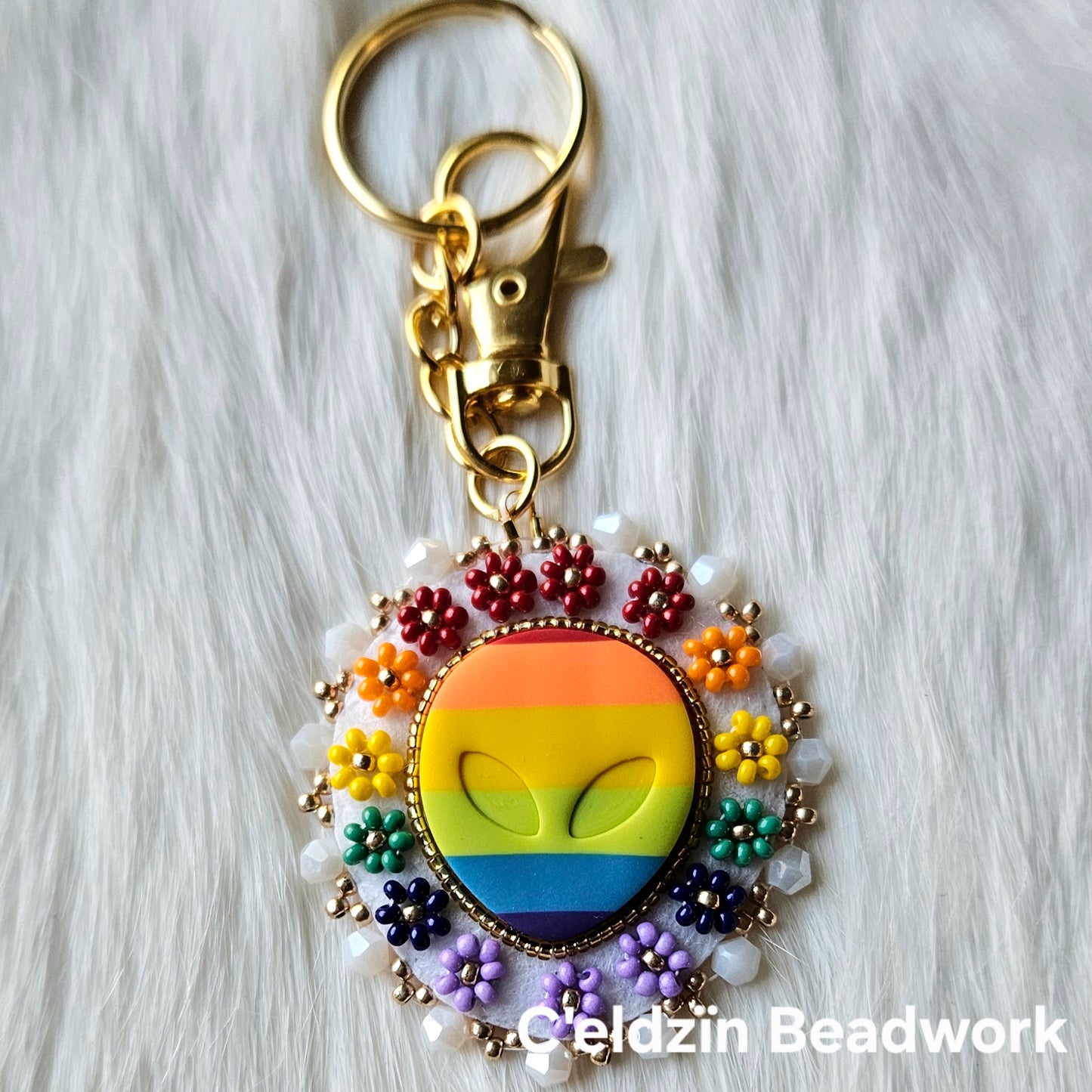 Pride Alien Keychain