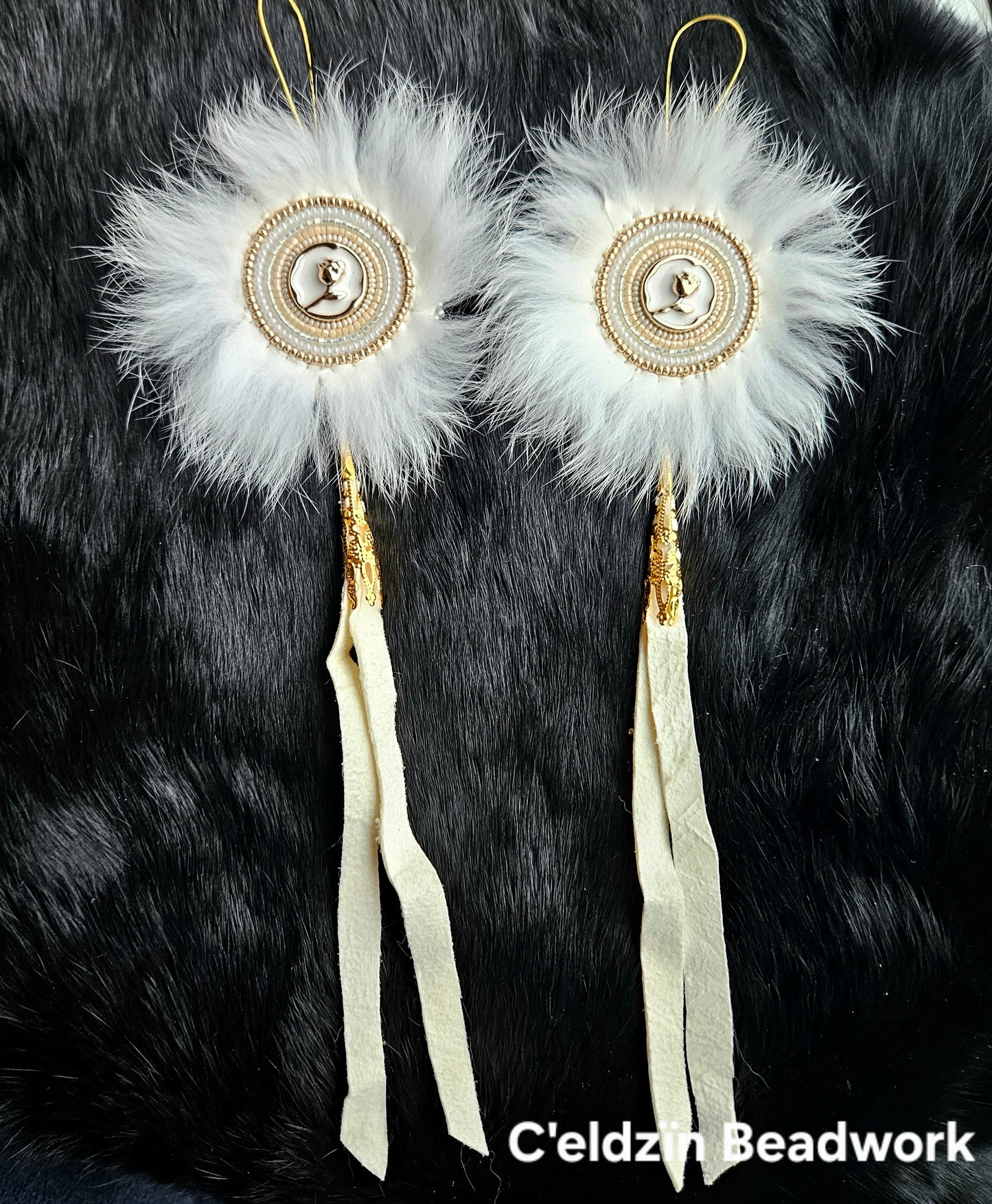 Golden Rose Earrings