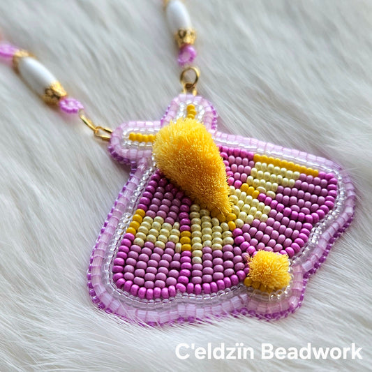 Rosy Maple Moth Necklace
