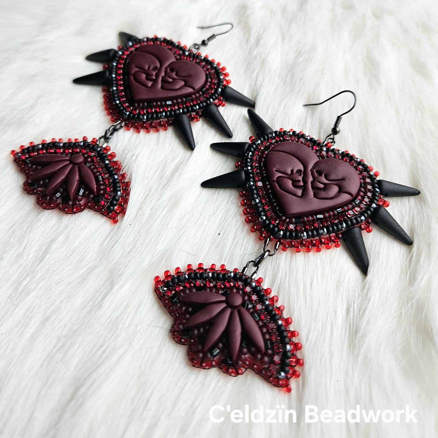 Skulls in Love Earrings