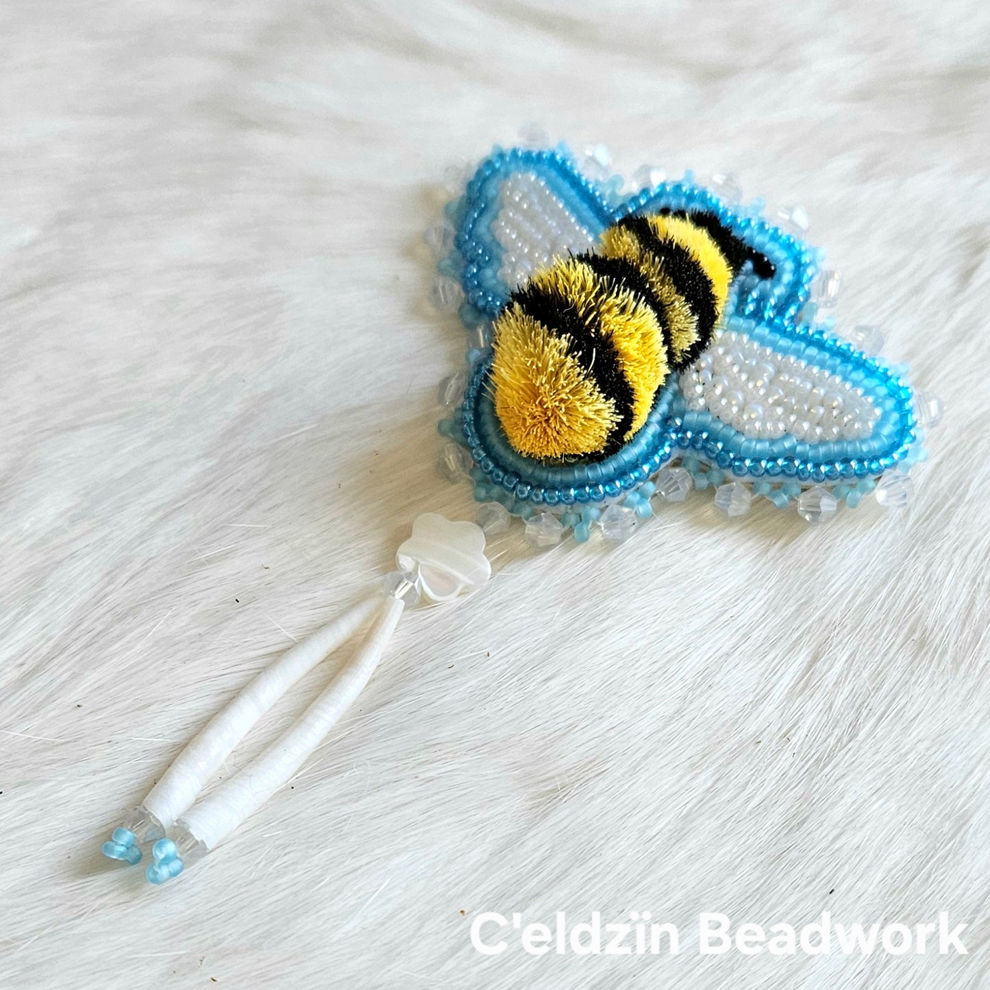 Tufted Bee Hair Barrette