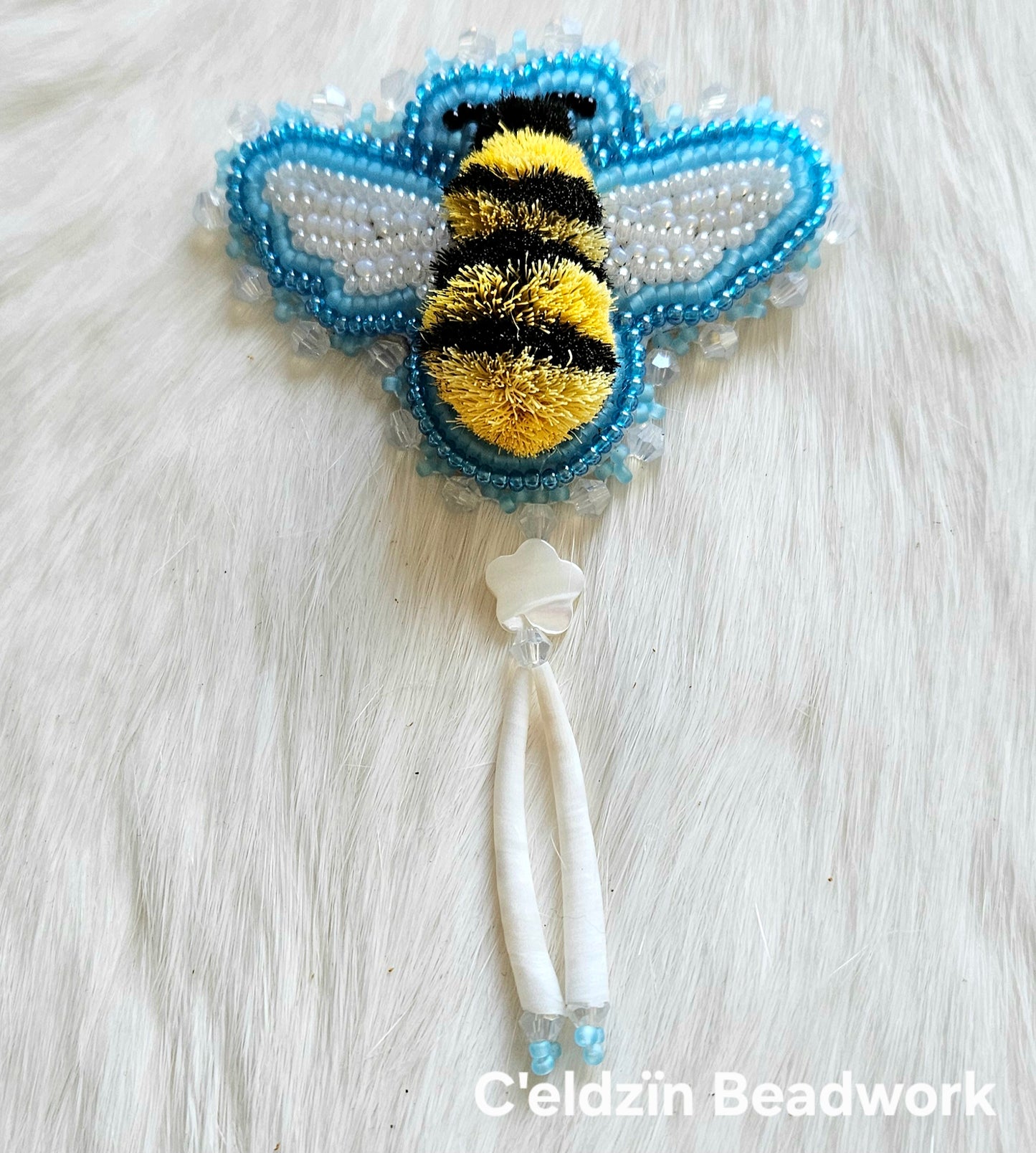 Tufted Bee Hair Barrette