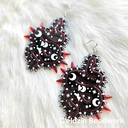 Celestial Snake Earrings