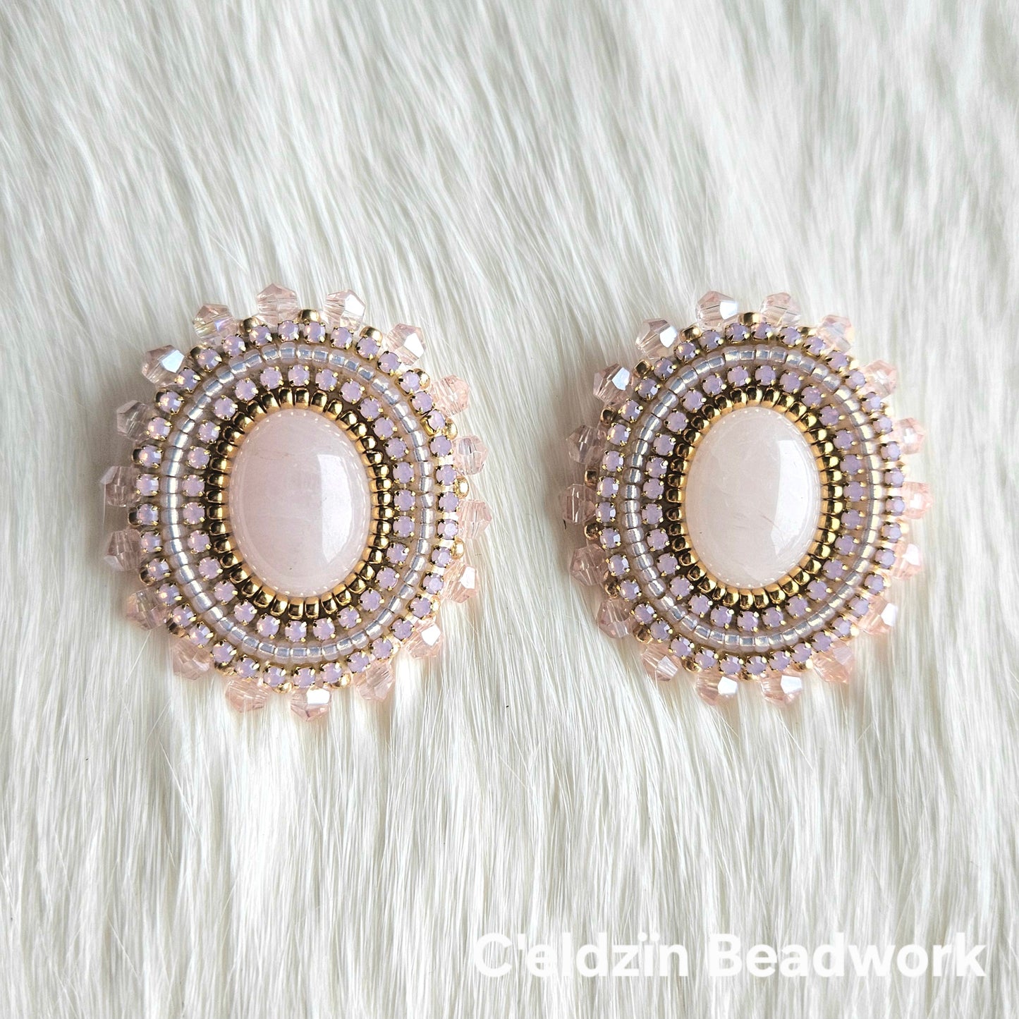 Rose Quartz Studs