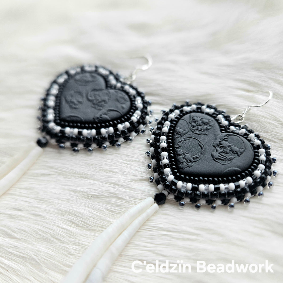 Skull Heart Earrings